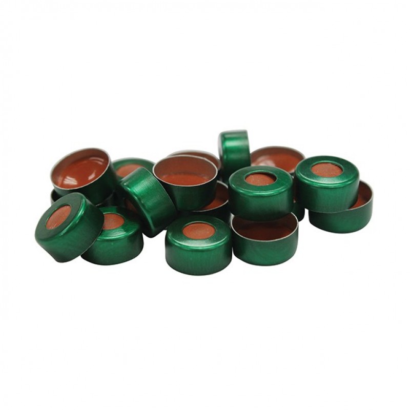 11 mm Green Crimp Cap and Standard Seal (100/pk)